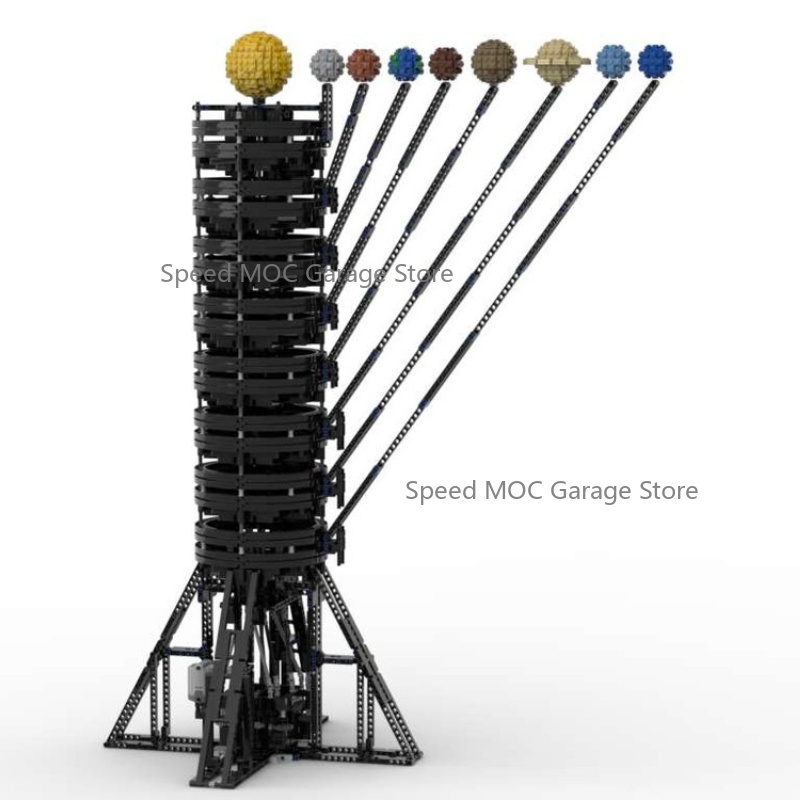 Solar System Orrery - MOC-38774 Système Solaire Mécanique 8 Planètes