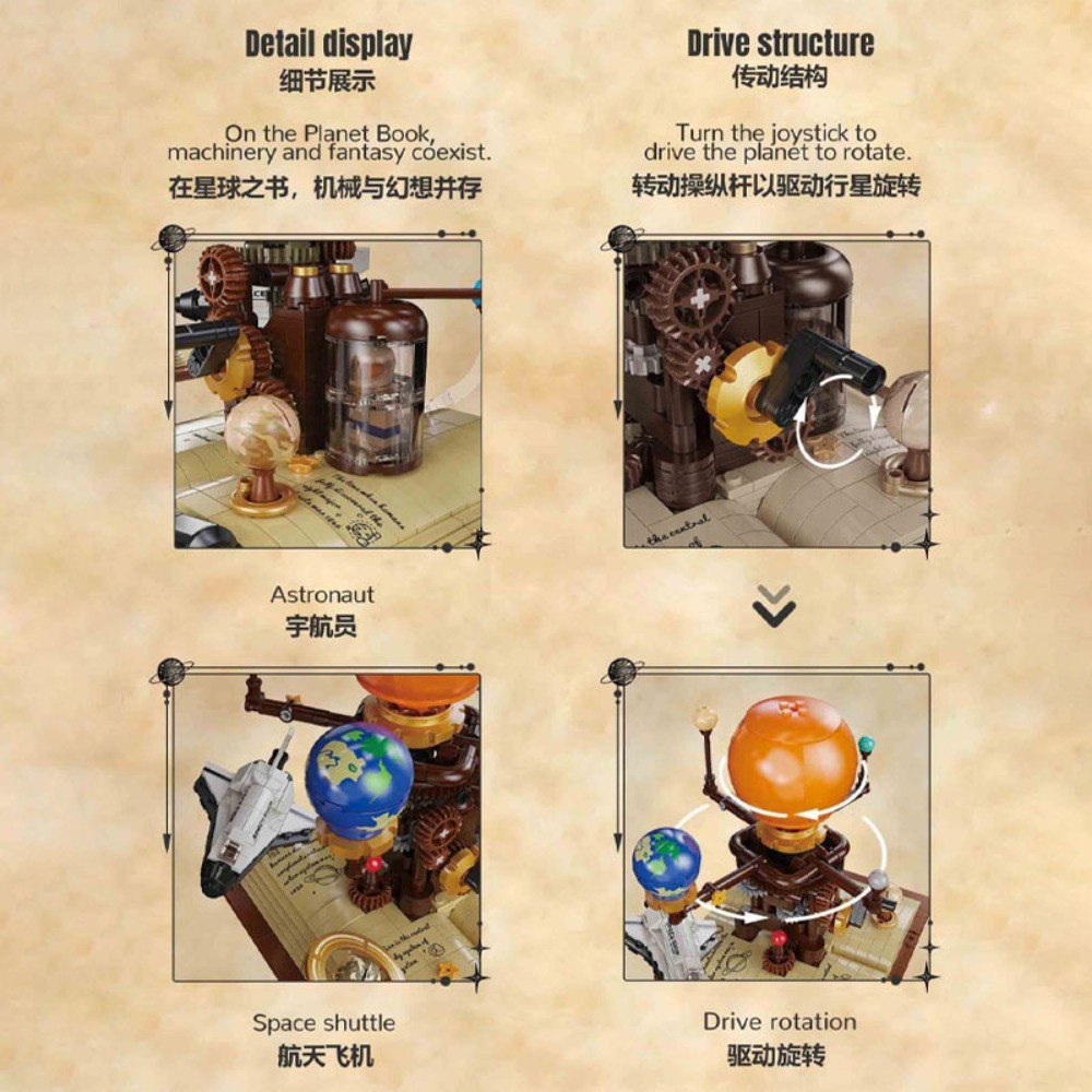 672 pièces Blocs de constructi - Solar System Orrery avis et prix